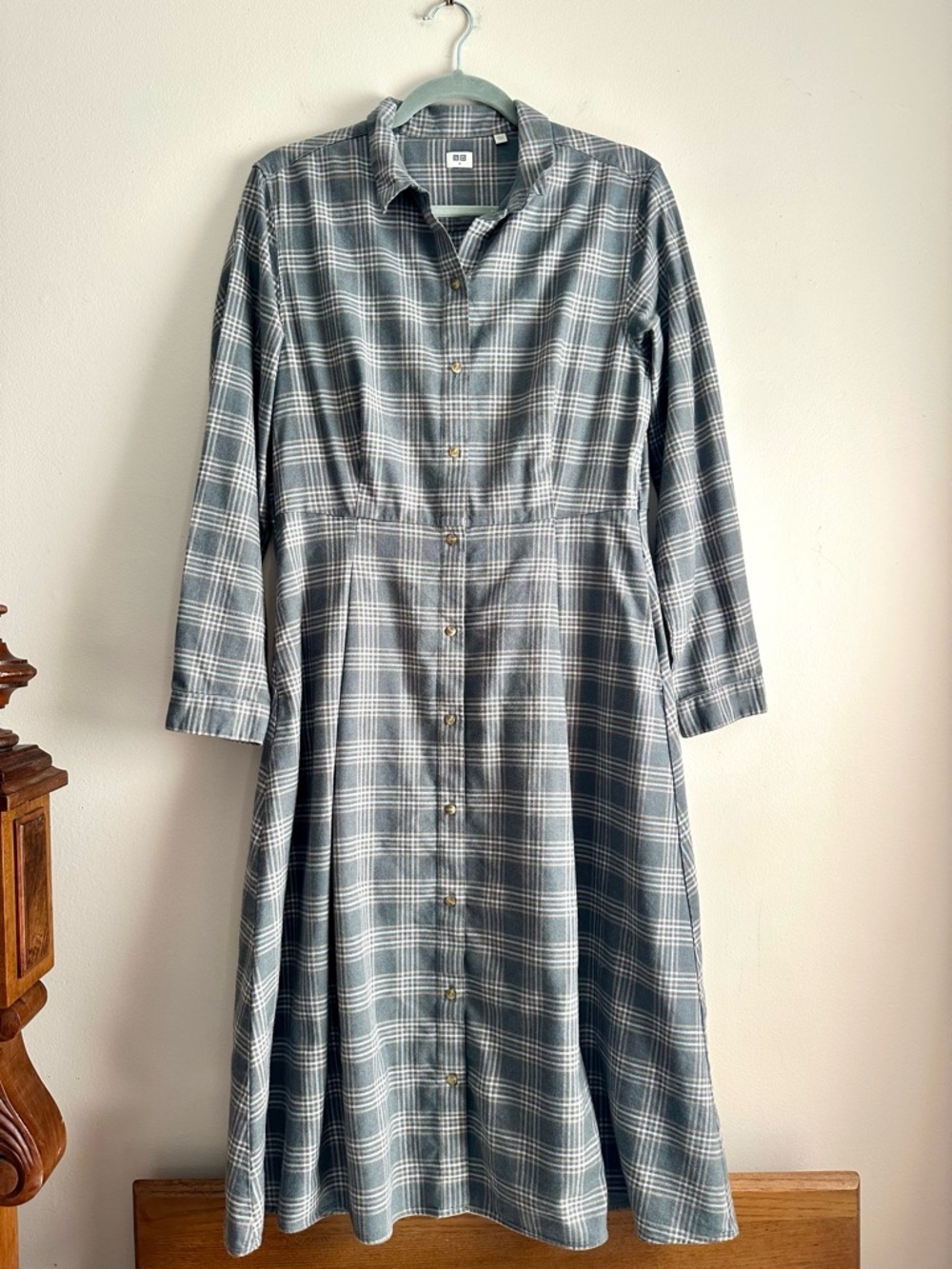 Uniqlo • Soft Flannel Long-Sleeve‎ Flare Dress